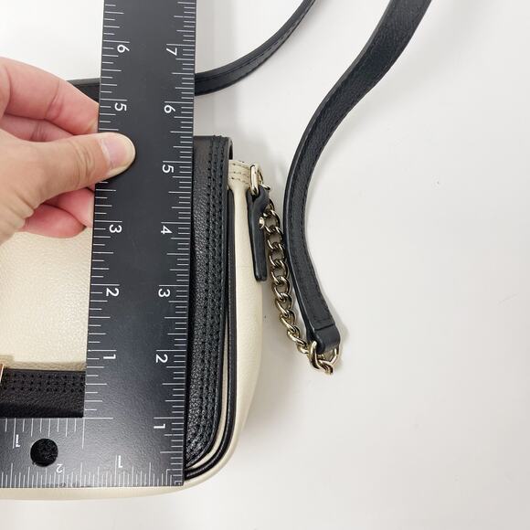 Kate Spade Cream Black Primrose Hill Little Kaelin Two Tone Crossbody Bag Bow - Picture 13 of 14